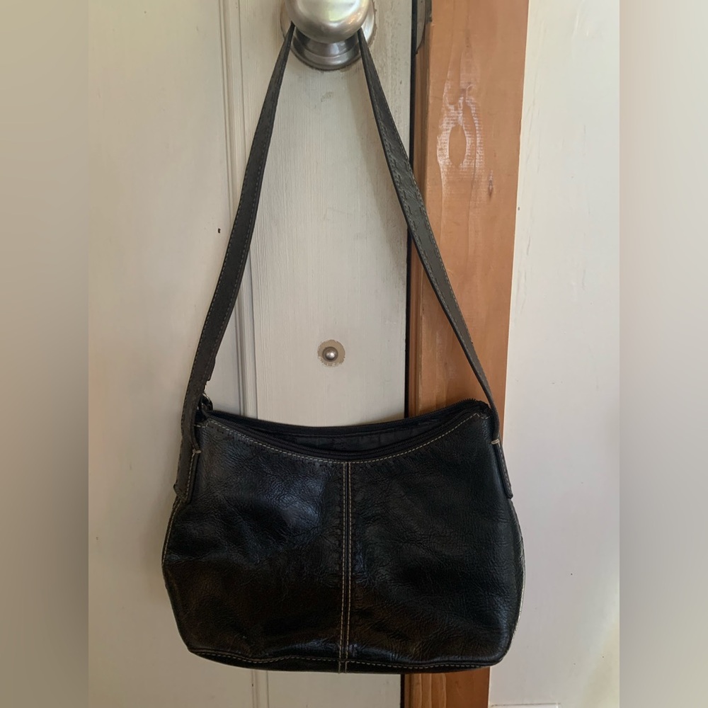 Black Leather Shoulder Bag
